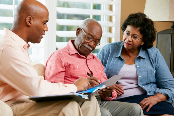 Couple Looking at Living Trust